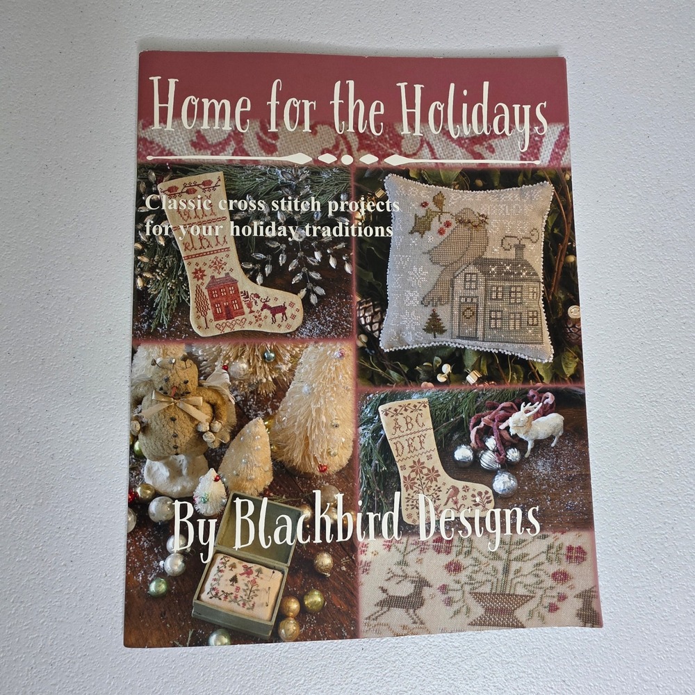 Blackbird Designs Home for the Holidays Book Cross Stitch Patterns Needlework